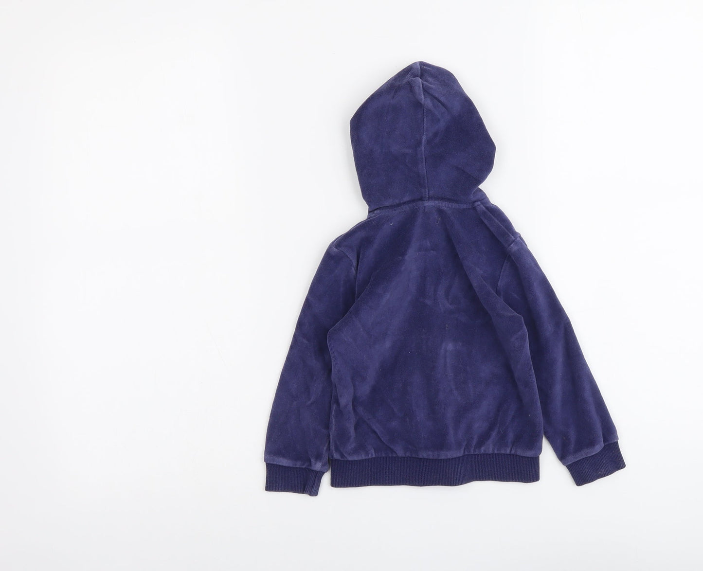 United Colors of Benetton Boys Blue Polyester Full Zip Hoodie Size 2 Years Zip
