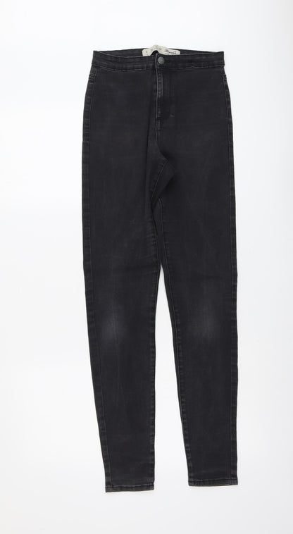 Denim & Co. Womens Black Cotton Jegging Jeans Size 8 L31 in Regular Button