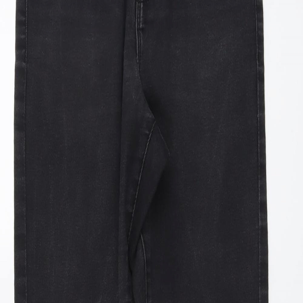 Denim & Co. Womens Black Cotton Jegging Jeans Size 8 L31 in Regular Button