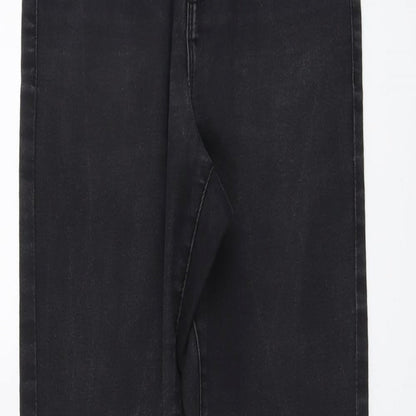 Denim & Co. Womens Black Cotton Jegging Jeans Size 8 L31 in Regular Button