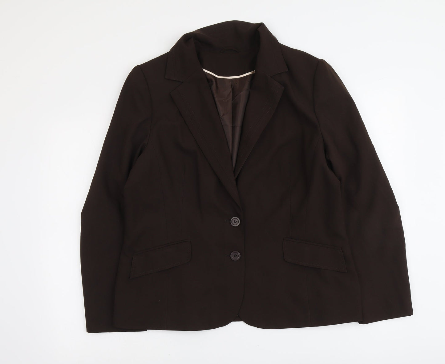 Dorothy Perkins Womens Brown Polyester Jacket Blazer Size 18