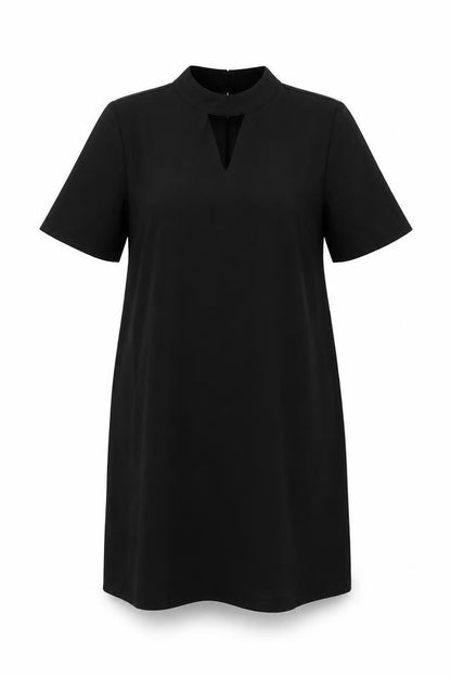F&F Womens Black Polyester A-Line Size 12 Round Neck Button