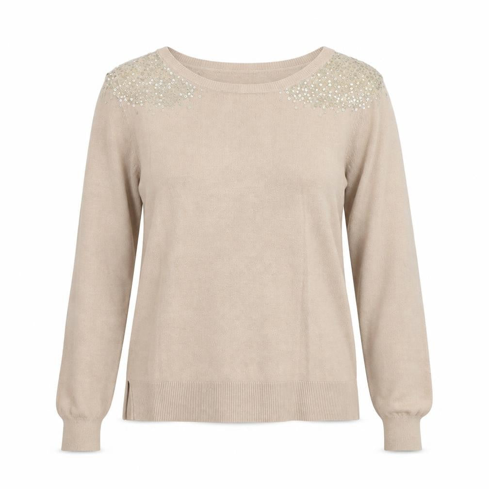 Womens UK Size M Oasis Beige Pullover Jumper