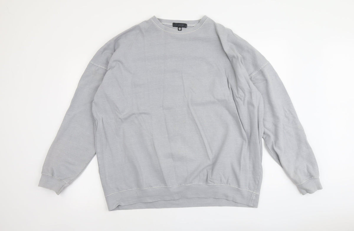 Missguided Womens Grey Cotton Pullover Sweatshirt Size 12 Pullover