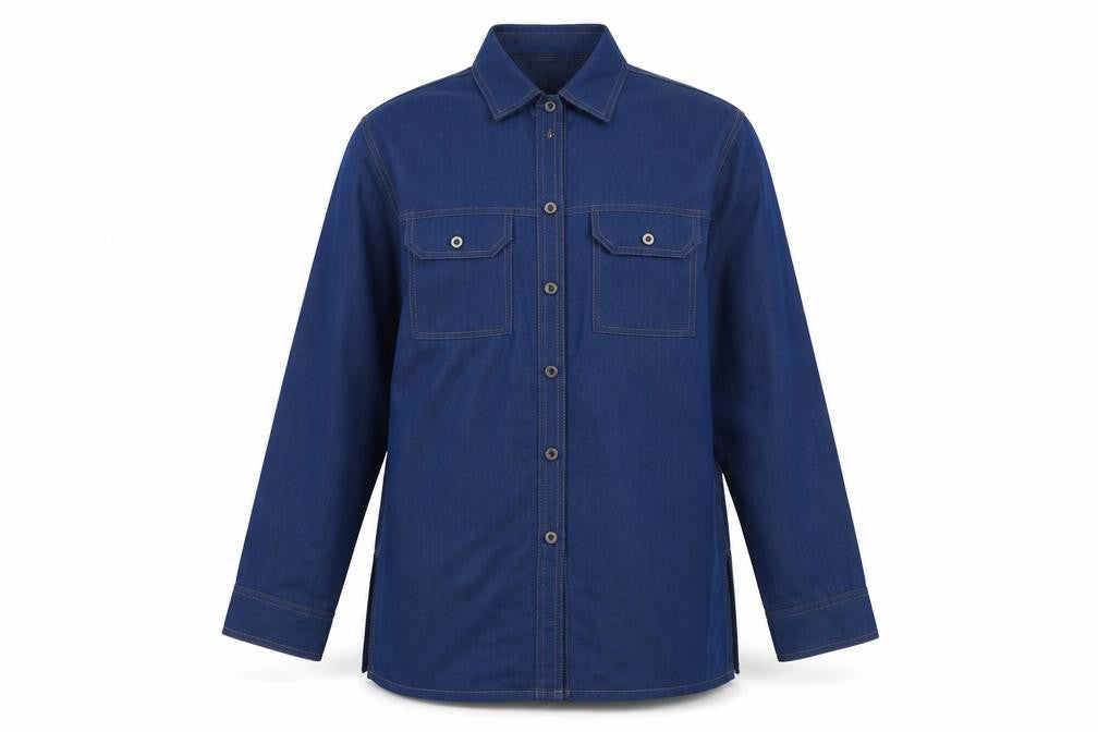 Womens UK Size 10 Etam Blue Basic Button-Up