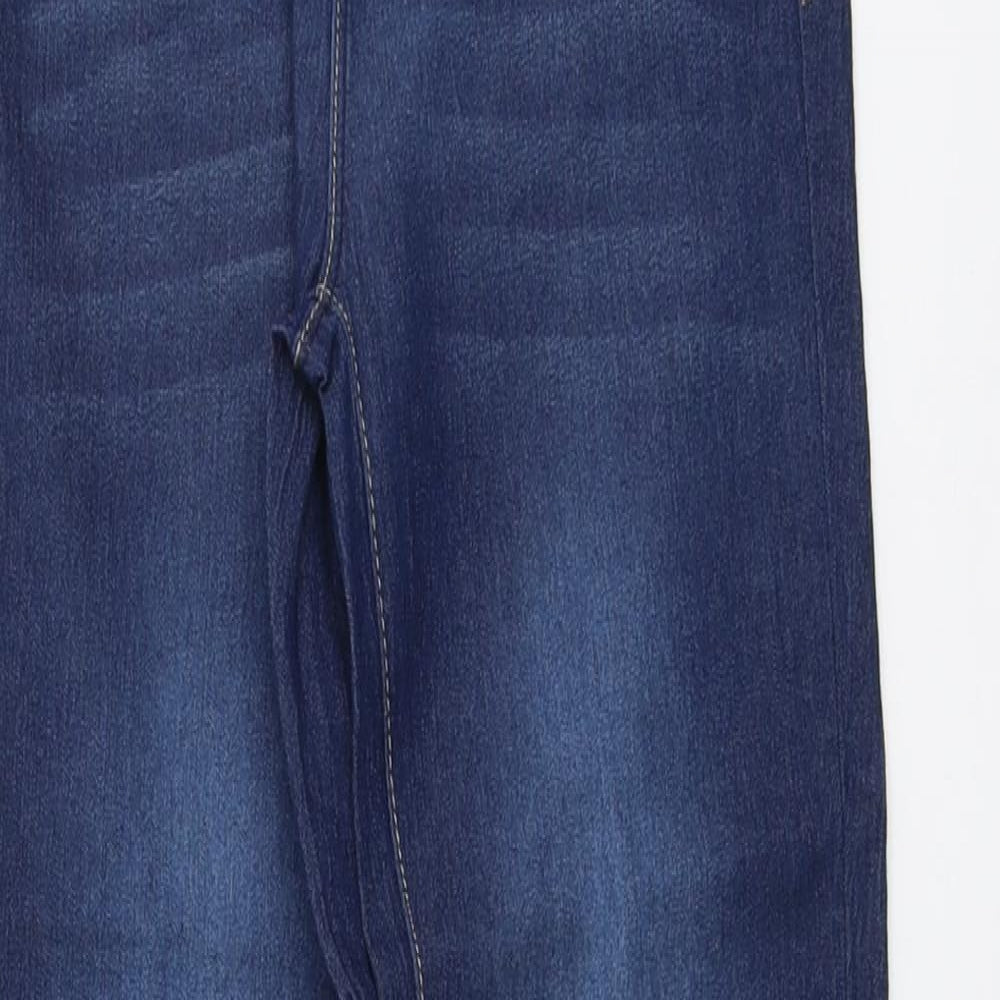 Denim & Co. Womens Blue Cotton Skinny Jeans Size 6 L29 in Regular Button