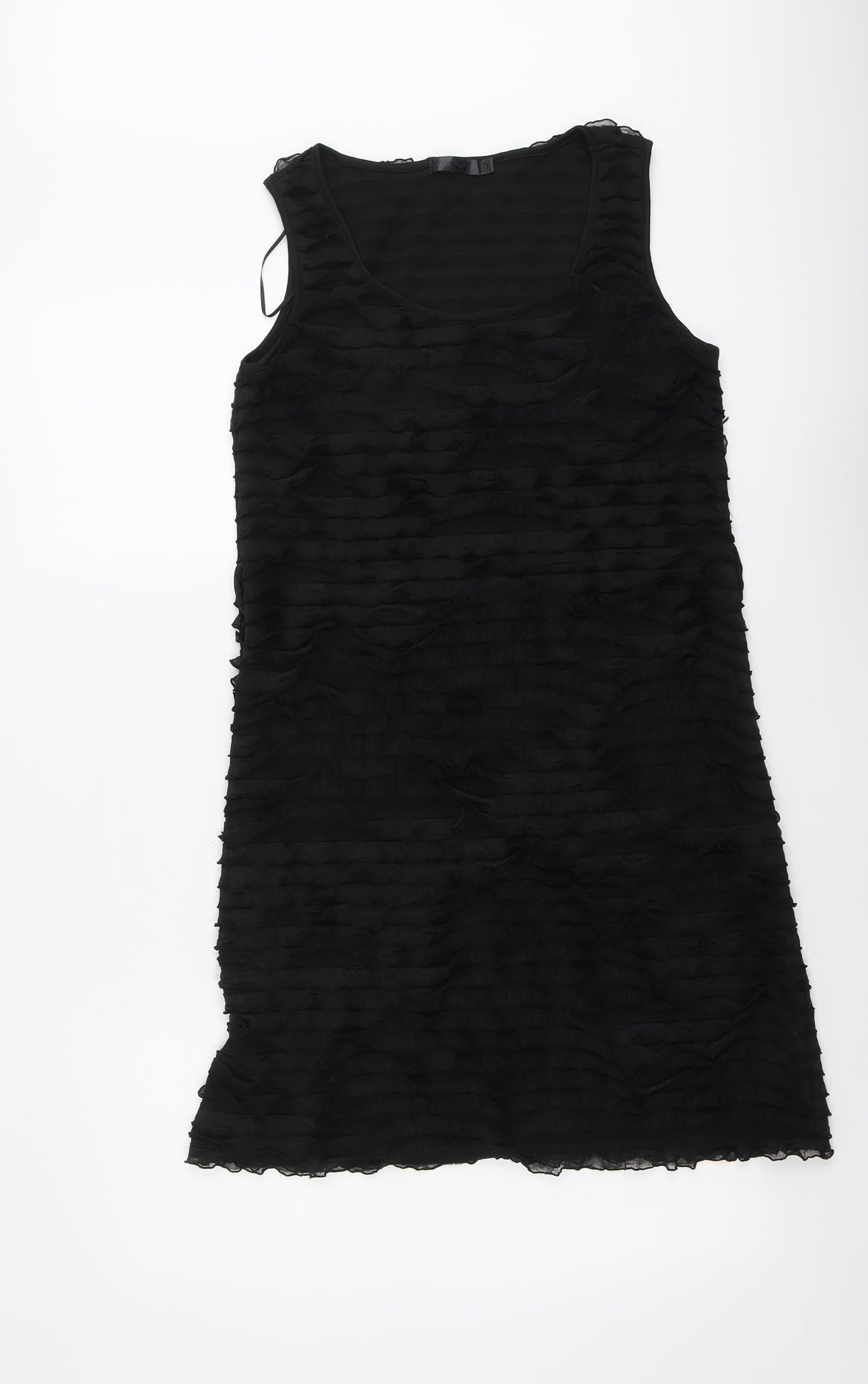 Encuentro Womens Black Polyester Tank Dress Size S Round Neck Pullover