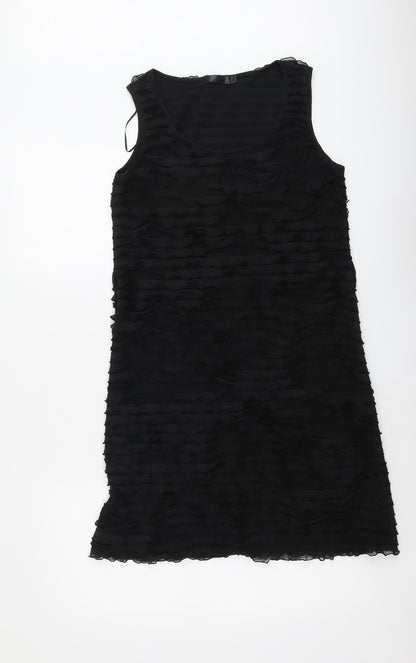 Encuentro Womens Black Polyester Tank Dress Size S Round Neck Pullover