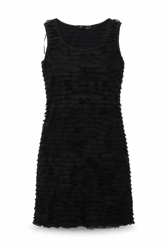 Encuentro Womens Black Polyester Tank Dress Size S Round Neck Pullover