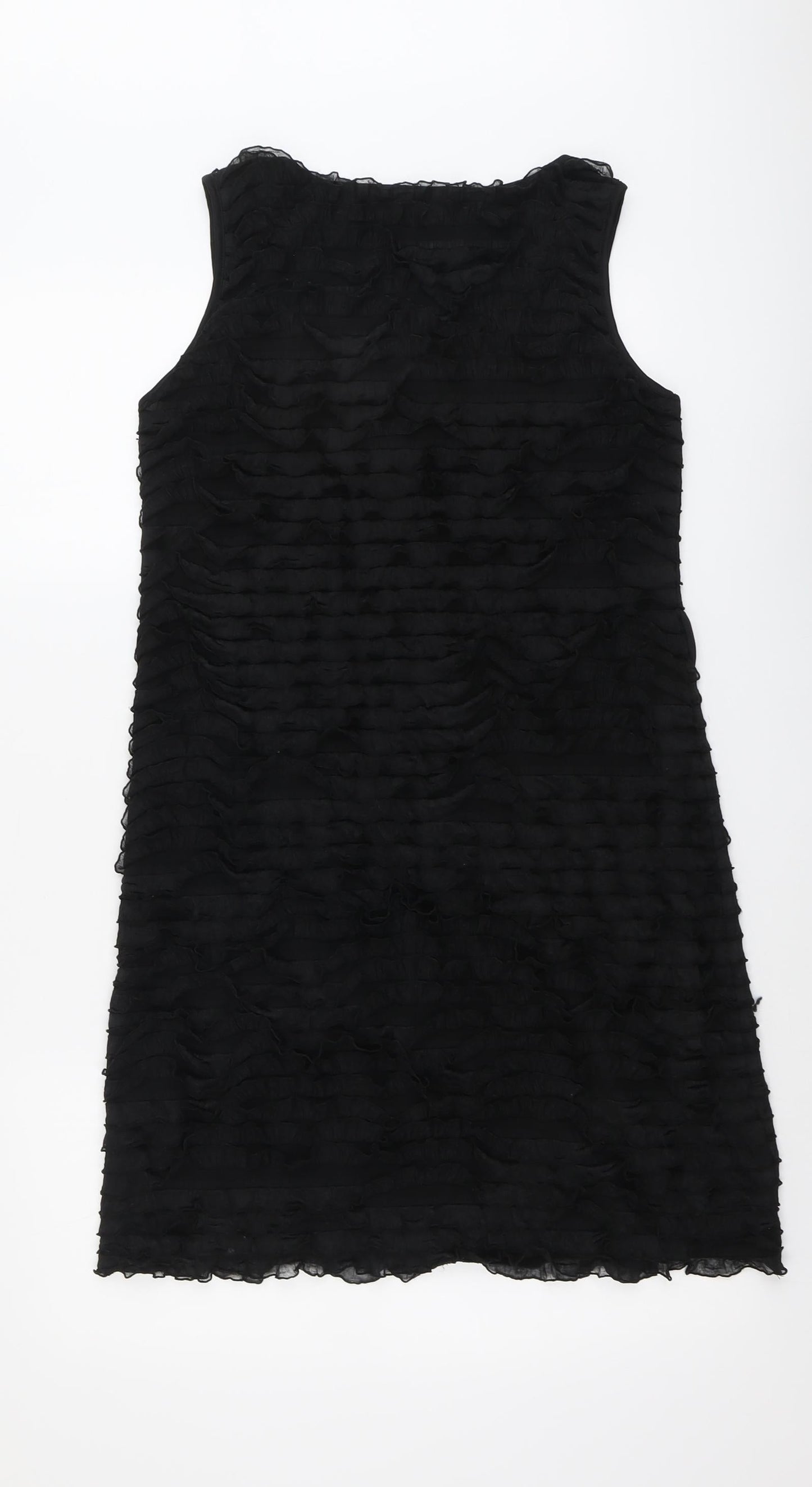 Encuentro Womens Black Polyester Tank Dress Size S Round Neck Pullover