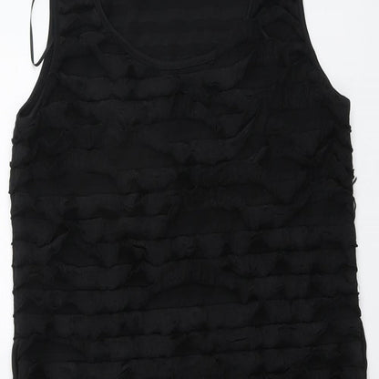 Encuentro Womens Black Polyester Tank Dress Size S Round Neck Pullover