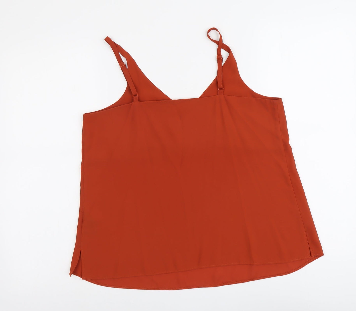 F&F Womens Red Polyester Camisole Tank Size 12 V-Neck