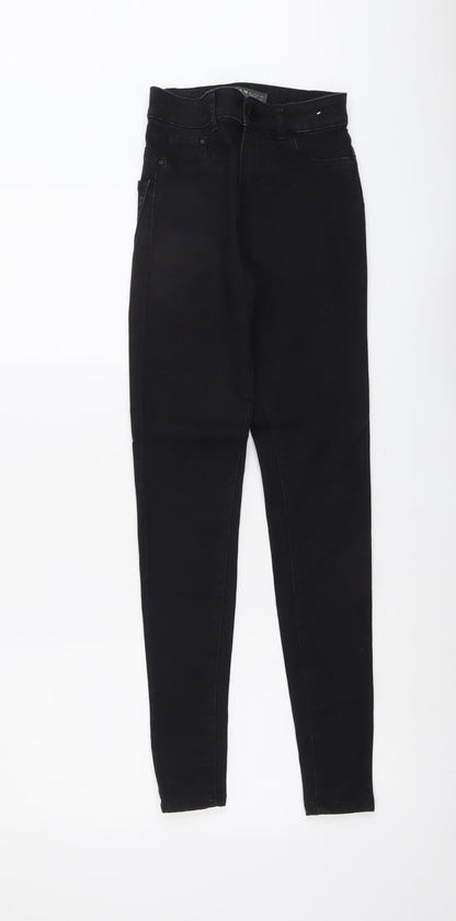 Denim & Co. Womens Grey Cotton Skinny Jeans Size 6 L28 in Regular Button