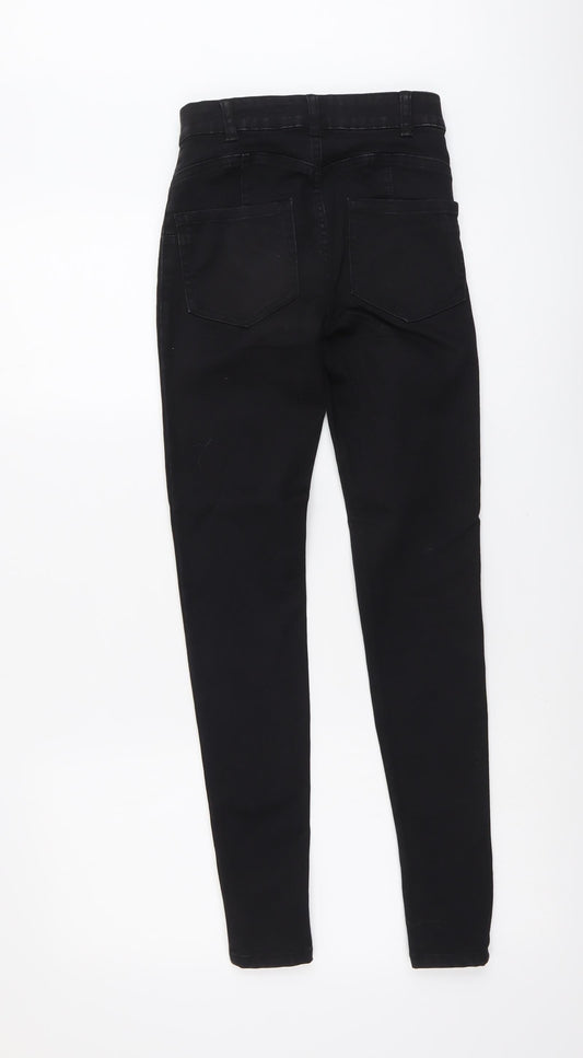 Denim & Co. Womens Grey Cotton Skinny Jeans Size 6 L28 in Regular Button