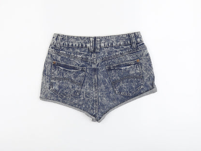 Denim & Co. Womens Blue Cotton Cut-Off Shorts Size 8 L3 in Regular Button