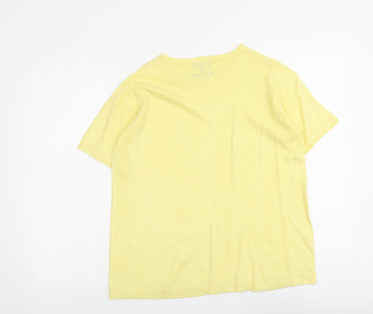 Womens UK Size L Classic Yellow Pullover Jumper