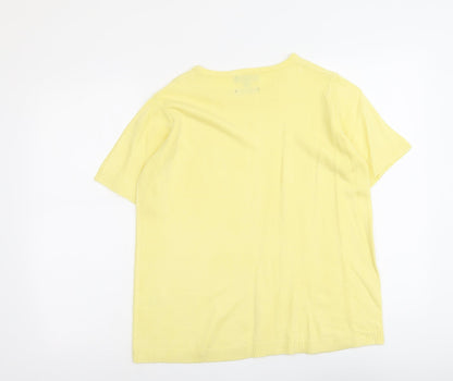 Womens UK Size L Classic Yellow Pullover Jumper