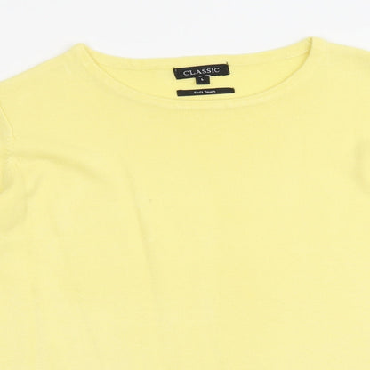 Womens UK Size L Classic Yellow Pullover Jumper