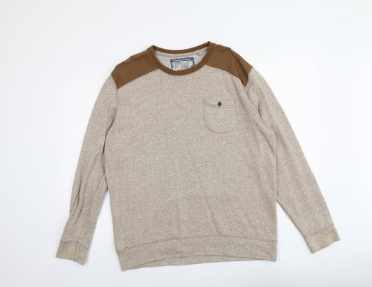 Twisted Soul Mens Brown Cotton Pullover Sweatshirt Size L
