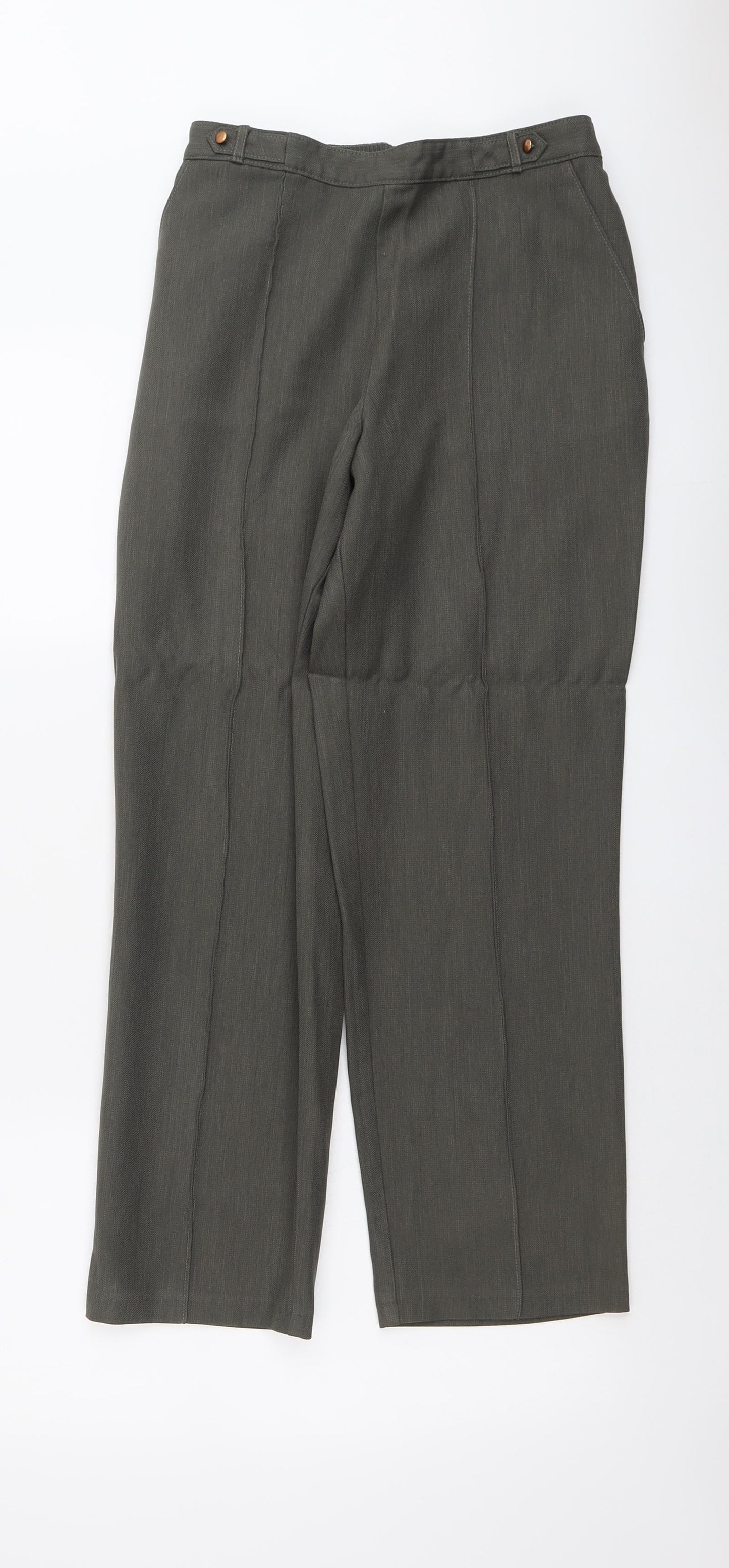 Womens UK Size 8 Marks and Spencer Regular Fit  Green Trousers