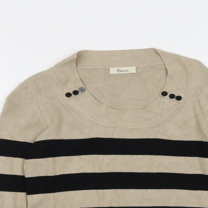 Womens UK Size M Precis Beige Pullover Jumper