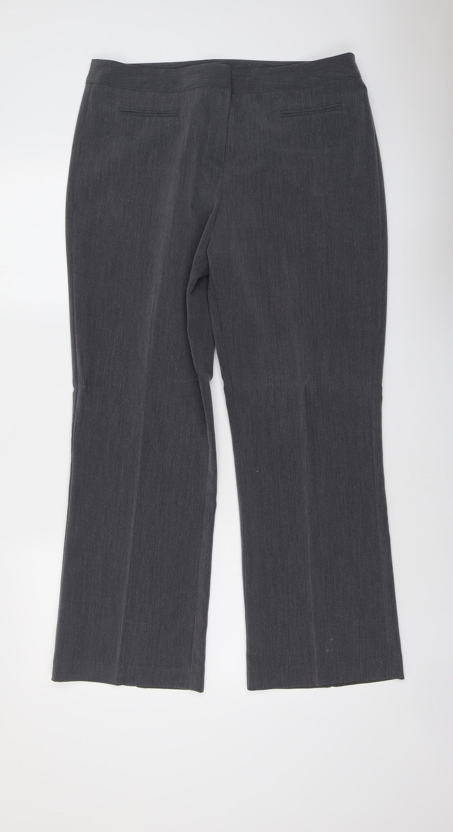 Womens UK Size 14 Mia Moda Regular Fit  Green Trousers