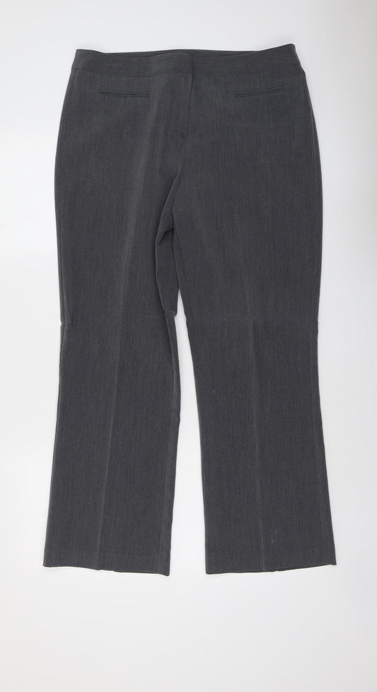 Womens UK Size 14 Mia Moda Regular Fit  Green Trousers