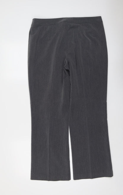 Womens UK Size 14 Mia Moda Regular Fit  Green Trousers