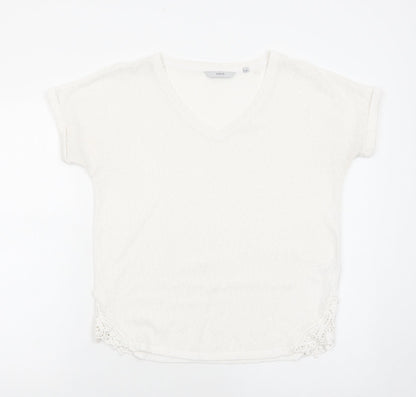 Womens UK Size 8 NEXT White Basic T-Shirt