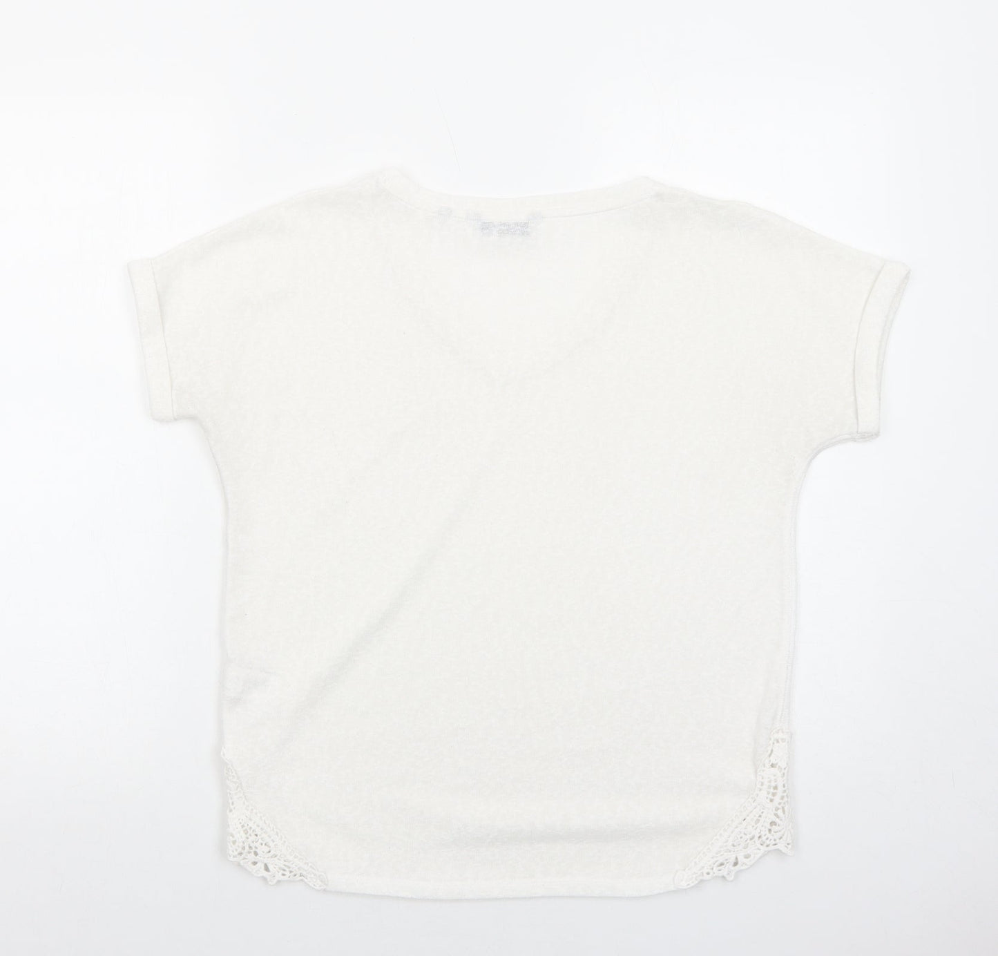 Womens UK Size 8 NEXT White Basic T-Shirt