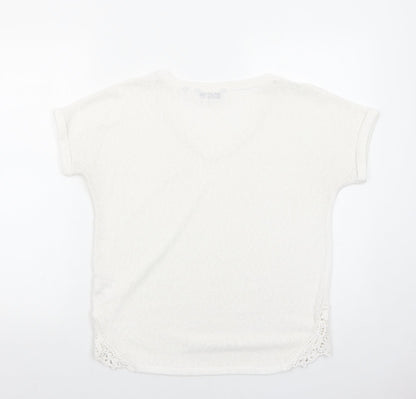 Womens UK Size 8 NEXT White Basic T-Shirt