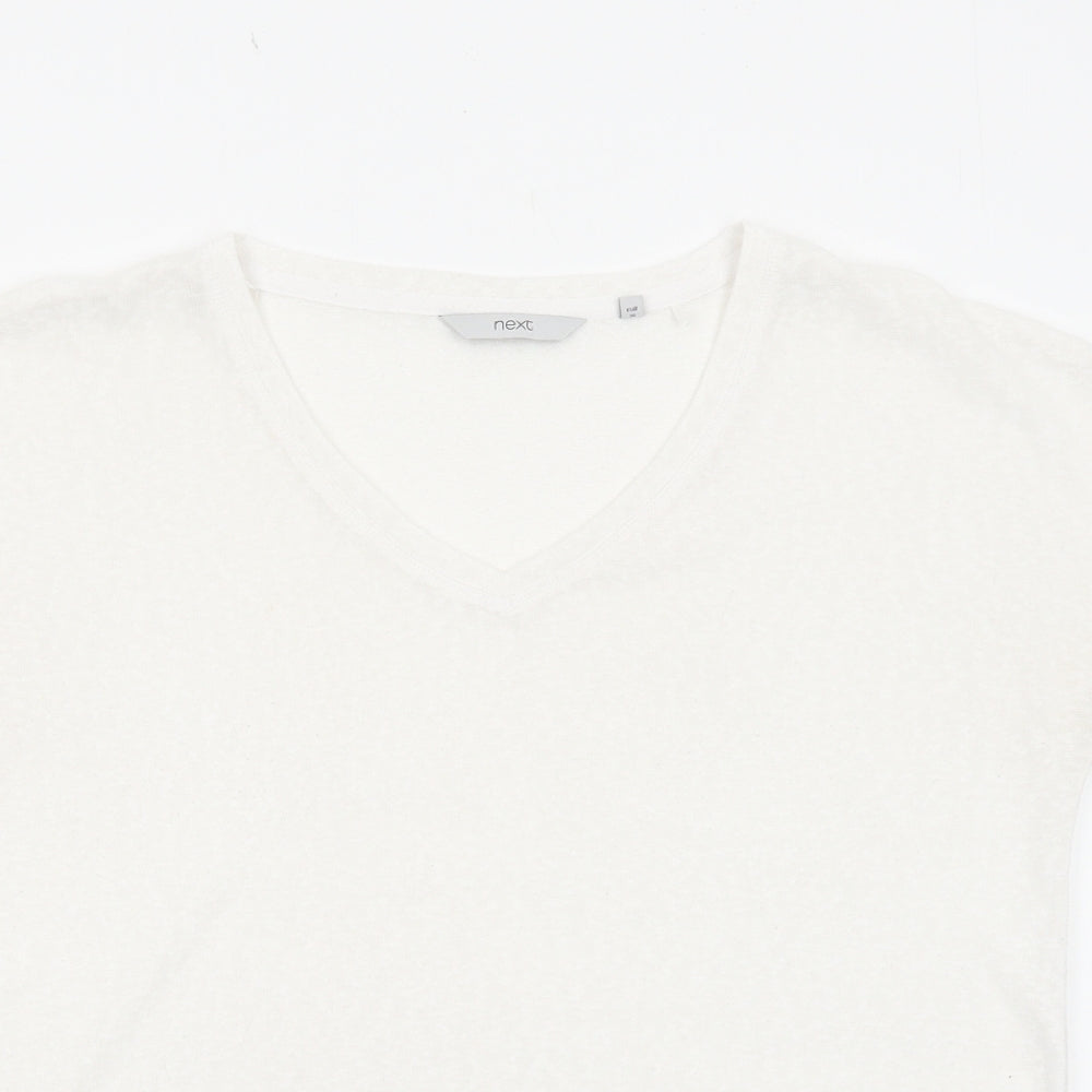 Womens UK Size 8 NEXT White Basic T-Shirt