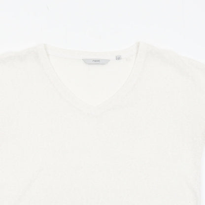 Womens UK Size 8 NEXT White Basic T-Shirt