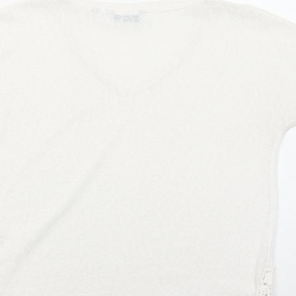 Womens UK Size 8 NEXT White Basic T-Shirt