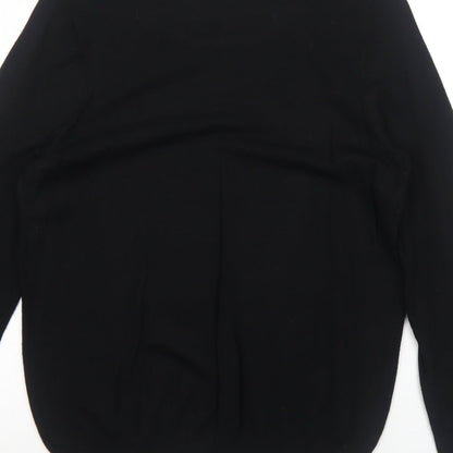 George Womens Black Round Neck Viscose Pullover Jumper Size 10