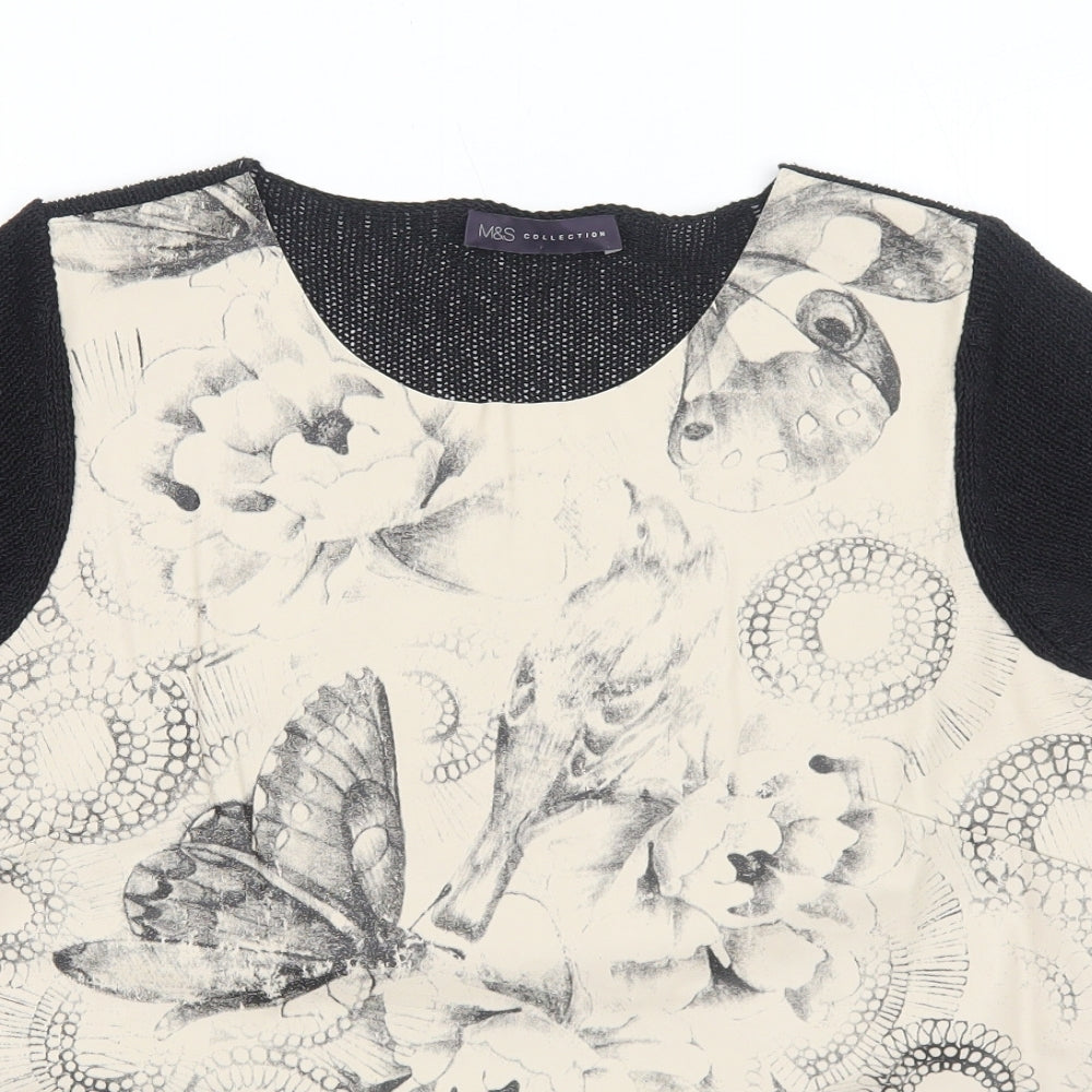 Womens UK Size 10 Marks and Spencer Beige Basic Blouse