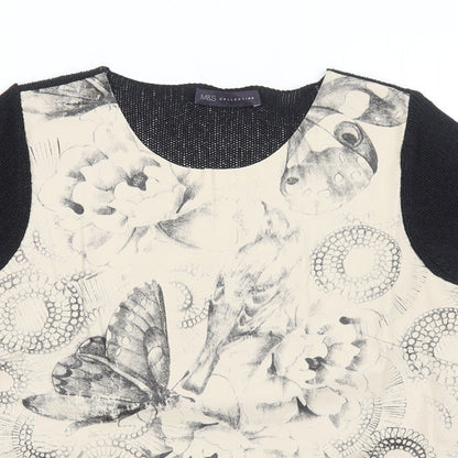 Womens UK Size 10 Marks and Spencer Beige Basic Blouse