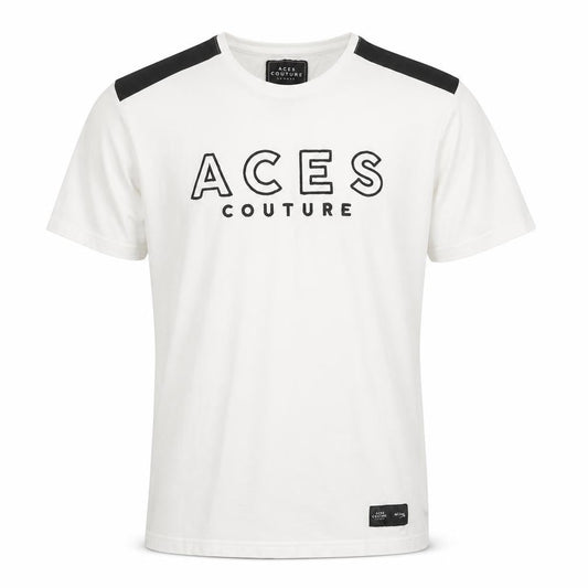 Ace Couture Mens White Cotton T-Shirt Size XS Round Neck