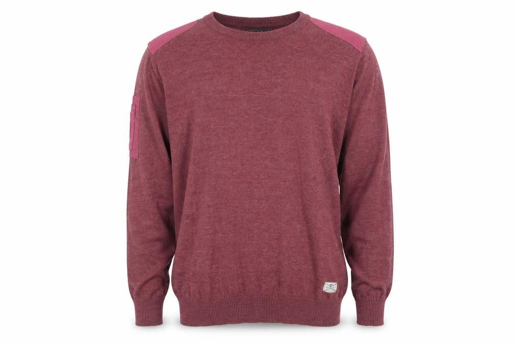 Mens UK Size M Crosshatch Red Pullover Jumper