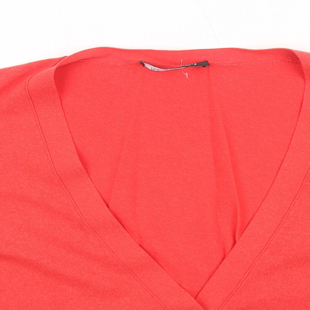 Womens UK Size 14 Betty Barclay Red Cardigan Jumper