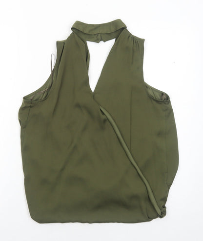 Womens UK Size 8 New Look Green Basic Blouse