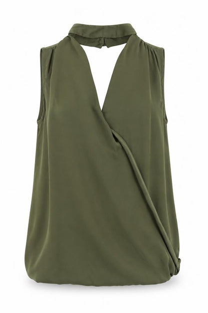 Womens UK Size 8 New Look Green Basic Blouse