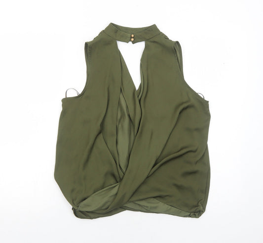 Womens UK Size 8 New Look Green Basic Blouse