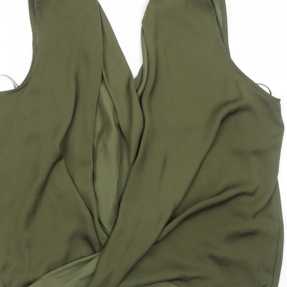 Womens UK Size 8 New Look Green Basic Blouse