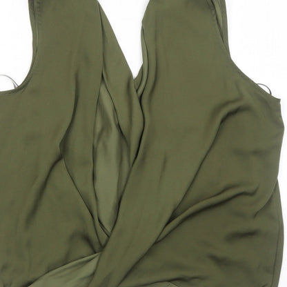 Womens UK Size 8 New Look Green Basic Blouse