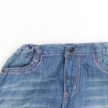 Marco&Lucy Girls Blue Cotton A-Line Skirt Size 9 Years Regular Zip