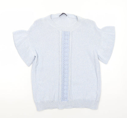 Womens UK Size S Marks and Spencer Blue Pullover Jumper