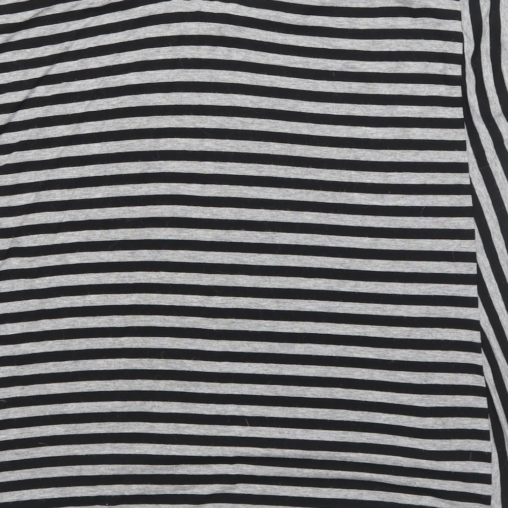 Womens UK Size 10 River Island Grey Basic T-Shirt