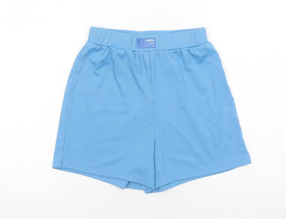 SheIn Womens Blue Nylon Sweat Shorts Size S Regular Pull On