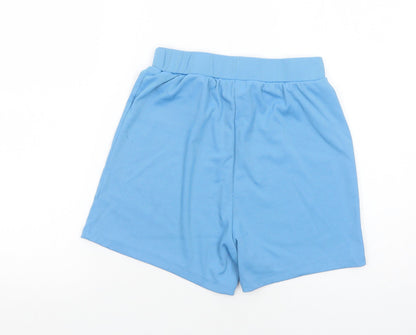SheIn Womens Blue Nylon Sweat Shorts Size S Regular Pull On